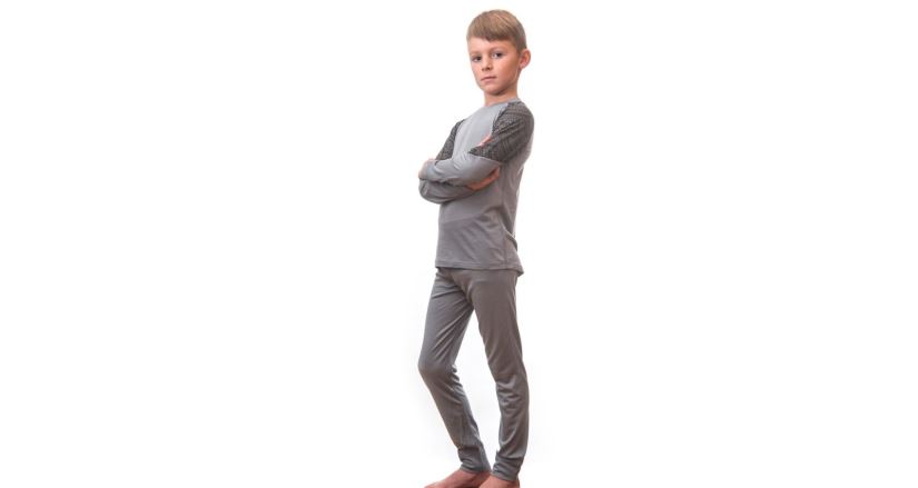 Dětský funkční set termoprádla Sensor Merino Impress Set Šedá/maori (3)