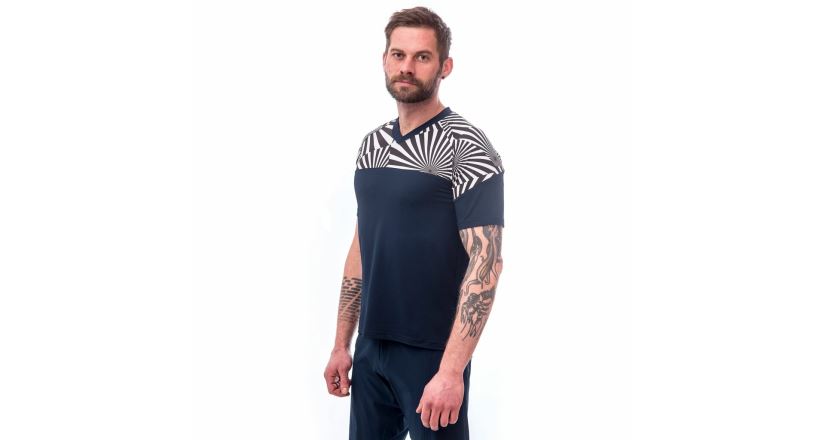 Pánský dres Sensor Helium deep blue/geometry (1)