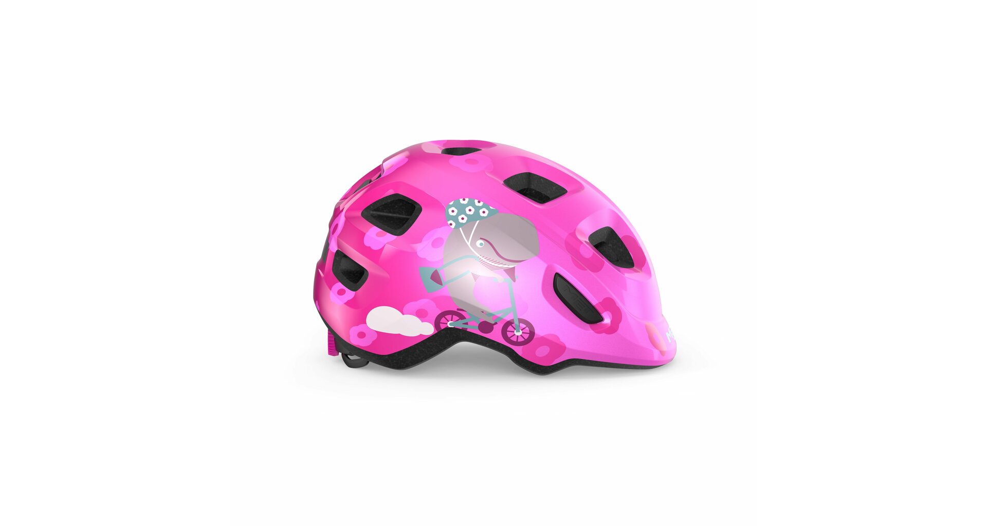 Dětská cyklistická helma MET Hooray MIPS růžová velryba -46/52