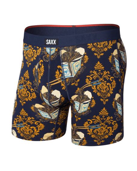 Pánské boxerky SAXX Vibe Xtra Soft Comfort Boxer Brief gold chain-maritime