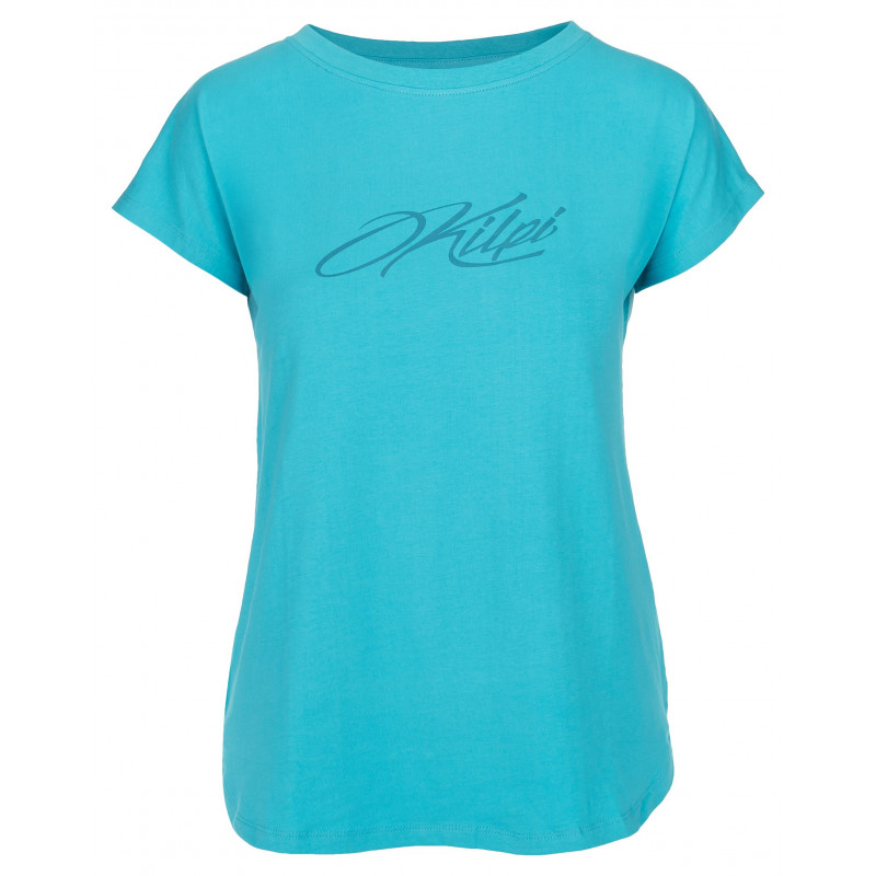 Dámské bavlněné triko Kilpi Nellim-W Tyrkysová XL