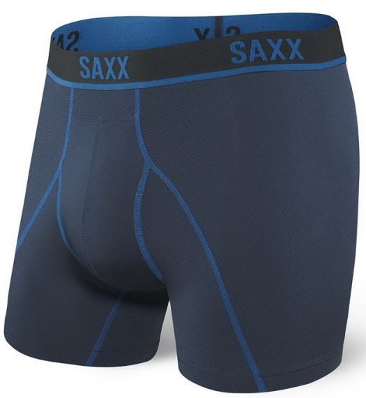 Pánské boxerky SAXX Kinetic HD Boxer Brief navy/city blue