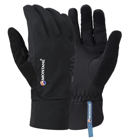 Běžecké softshellové rukavice Montane Via Trail Glove Black