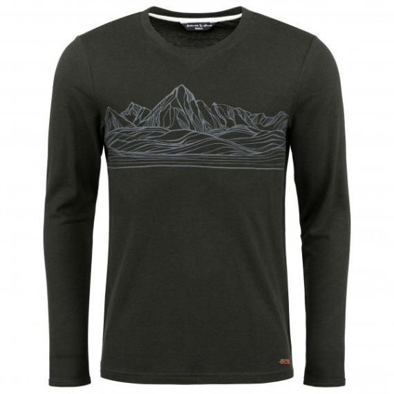 Pánské tričko Chillaz Kaprun Mountain Skyline Black Melange