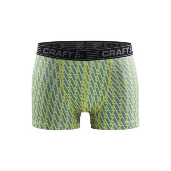 Pánské funkční boxerky CRAFT Greatness 3" zelená/šedá