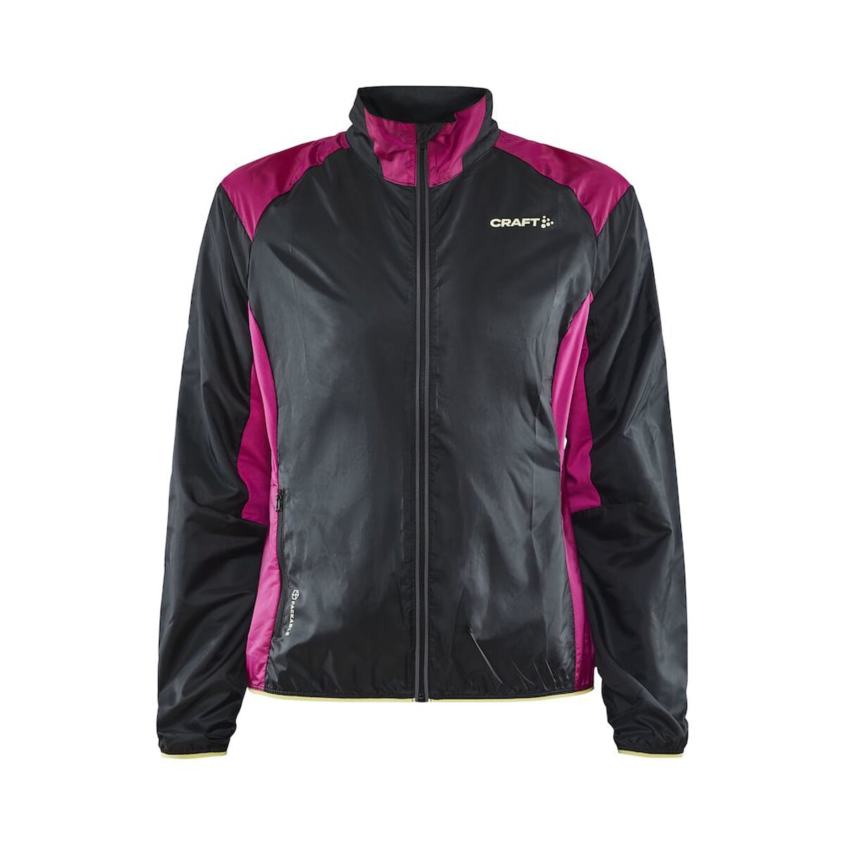 Dámská běžecká bunda Craft Pro Hypervent černá s růžovou L