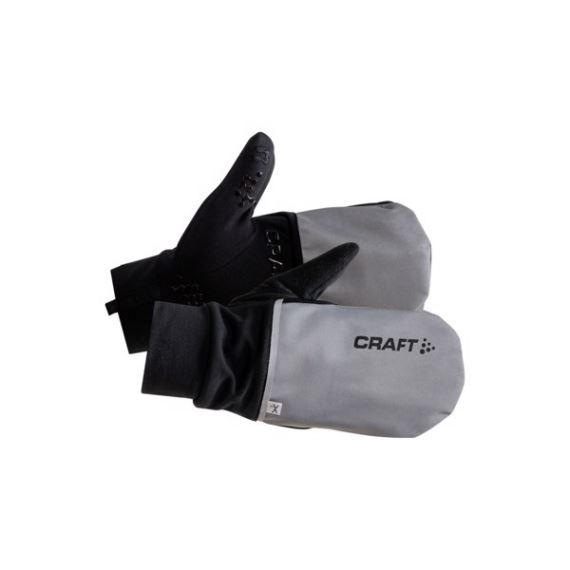 Cyklistické kombinované rukavice CRAFT Hybrid Weather černá/šedá