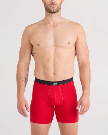 Pánské boxerky SAXX Essential Cotton (3 Pack) Boxer Brief red/maritime/black (1)