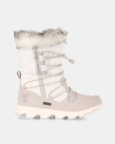 Dámské zimní boty Kilpi FROZEN HIGH WP-W bílá z bočního pohledu.