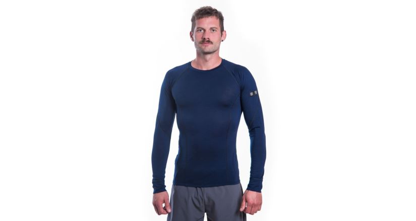 Pánské funkční triko s dlouhým rukávem Sensor Merino Active Deep blue (2)
