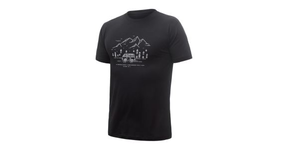 Pánské funkční triko Sensor Merino Active PT Van Life Černá