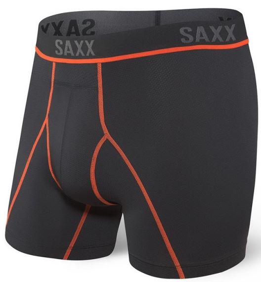 Pánské boxerky SAXX Kinetic HD Boxer Brief black/vermillion
