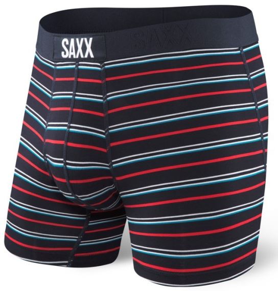 Pánské boxerky SAXX Vibe Boxer Brief dark ink coast stripe