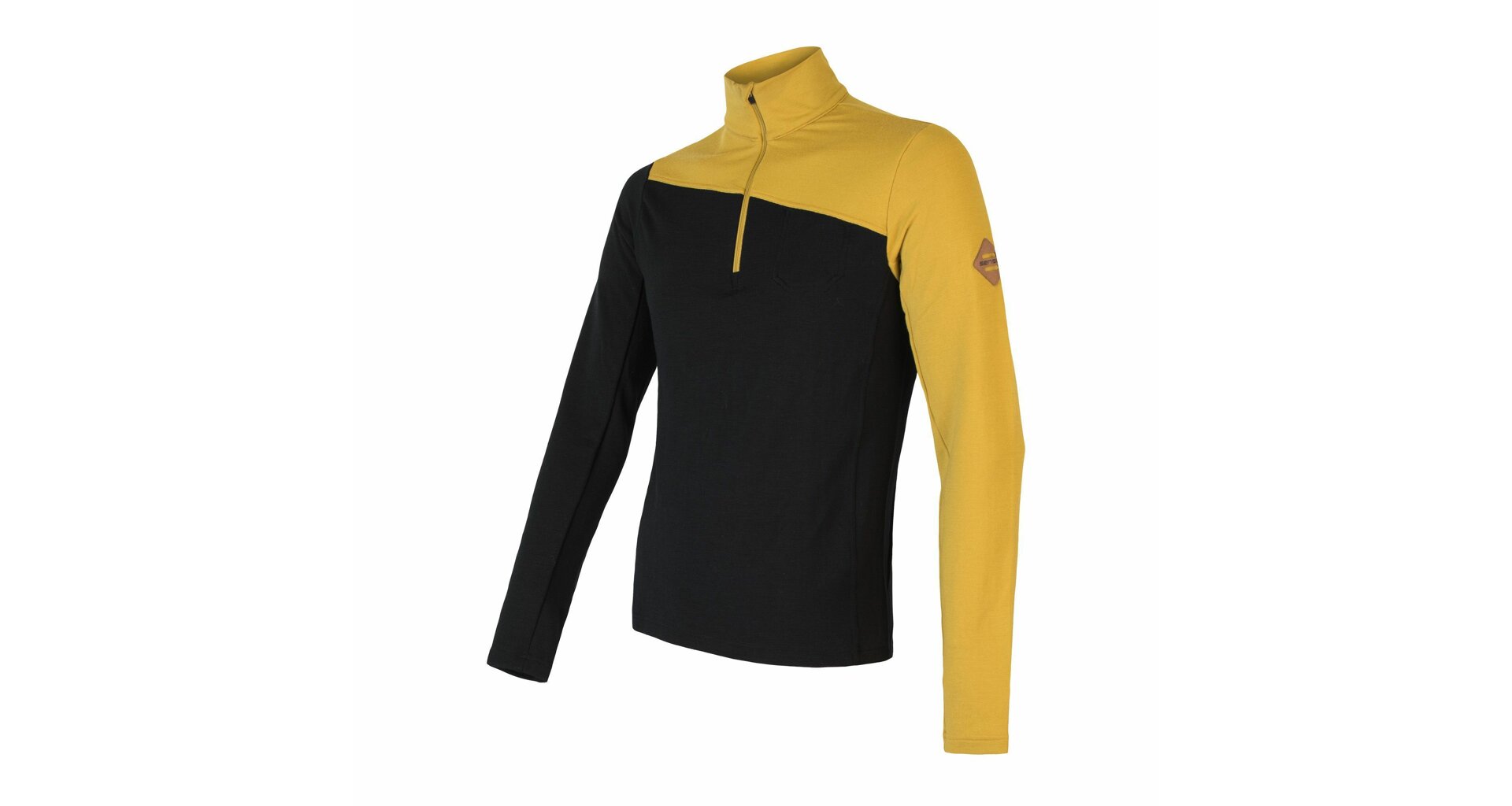 Pánské funkční prádlo SENSOR Merino Extreme dl.rukáv zip mustard/černá S