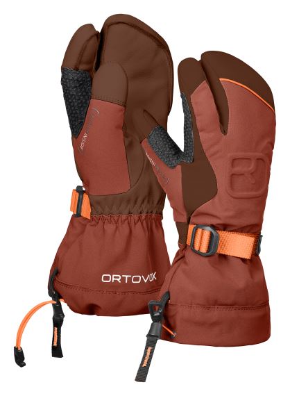 Pánské rukavice ORTOVOX Freeride 3 Finger Glove Clay orange