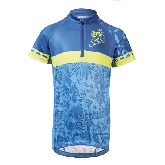 Dětský dres Silvini Scrivia CD1434 blue-lime
