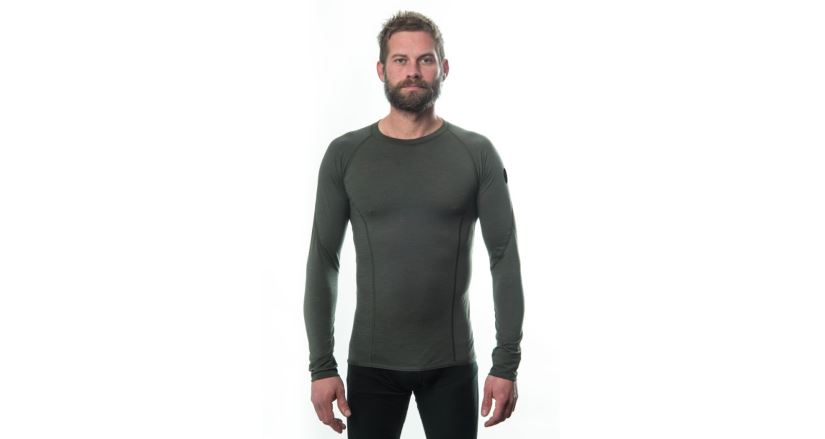 Pánské funkční tričko s dlouhým rukávem Sensor Merino Air Olive green (2)