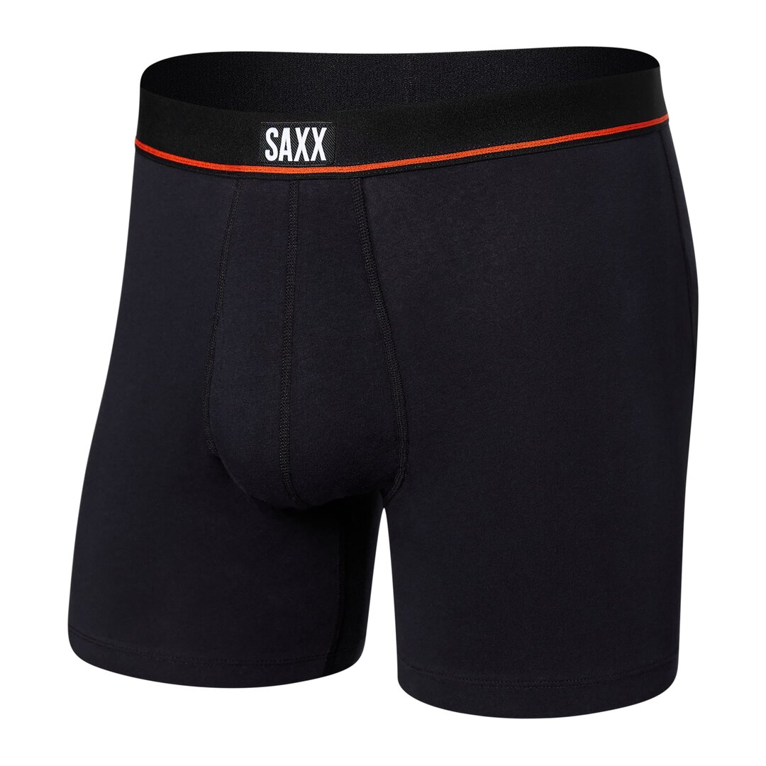 Pánské boxerky SAXX Non-Stop Stretch Cotton Boxer Brief Fly black L