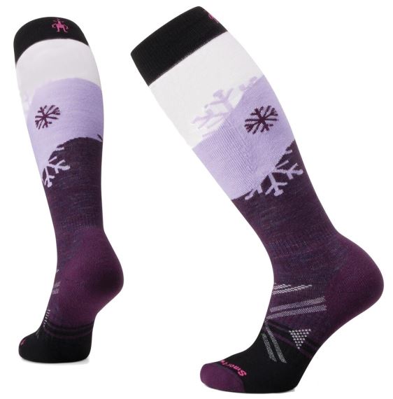 Dámské lyžařské ponožky SmartWool W Ski FC Snowpocalypse purple iris