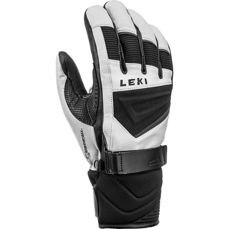 Unisex lyžařské rukavice Leki Griffin S white-black-lime 11.0