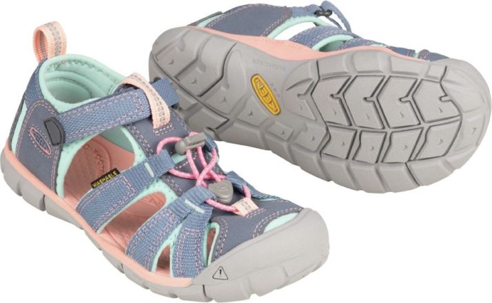 Dětské sandály KEEN Seacamp II CNX Youth flint stone/ocean wave (5)