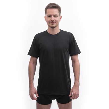 Pánské triko kr.rukáv Sensor MERINO CORDURA černá (1)