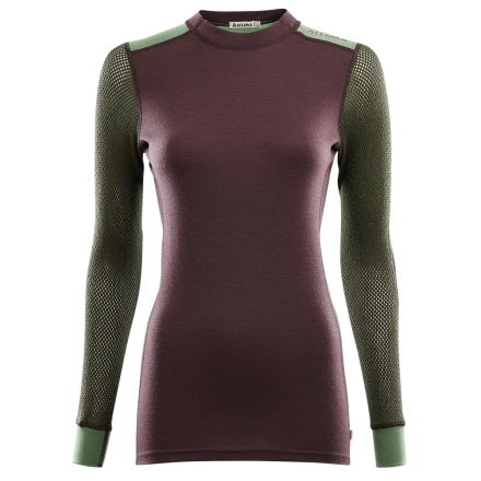 Dámské termotriko Aclima WoolNet Hiking Crew Neck fudge / dill / olive night
