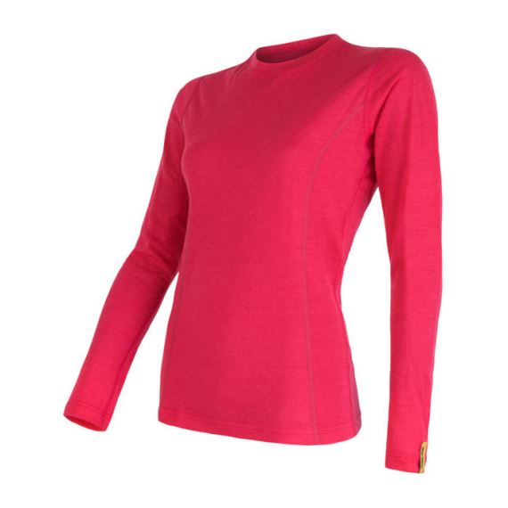 Dámské funkční tričko s dlouhým rukávem SENSOR Merino Active magenta