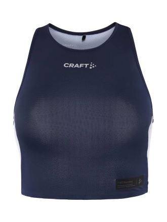 Dámský běžecký top Craft PRO Hypervent Cropped modrá