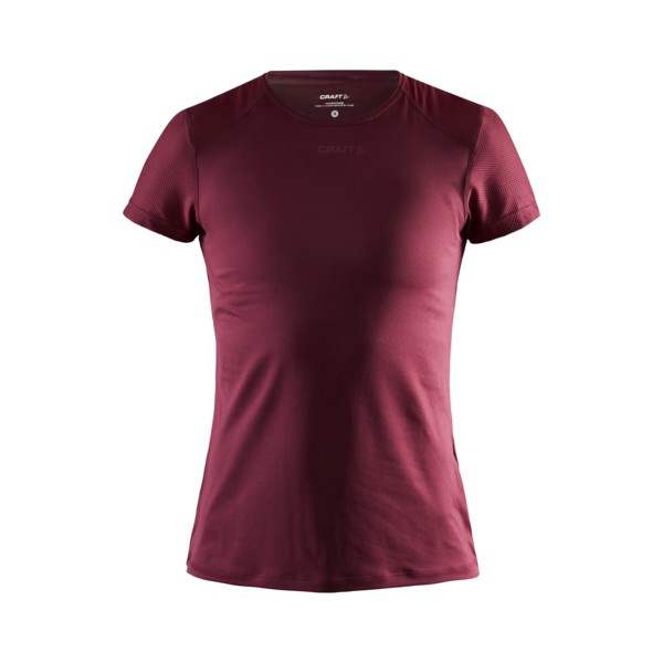 Dámské funkční tričko s krátkým rukávem CRAFT ADV Essence Slim SS tmavě červená XL