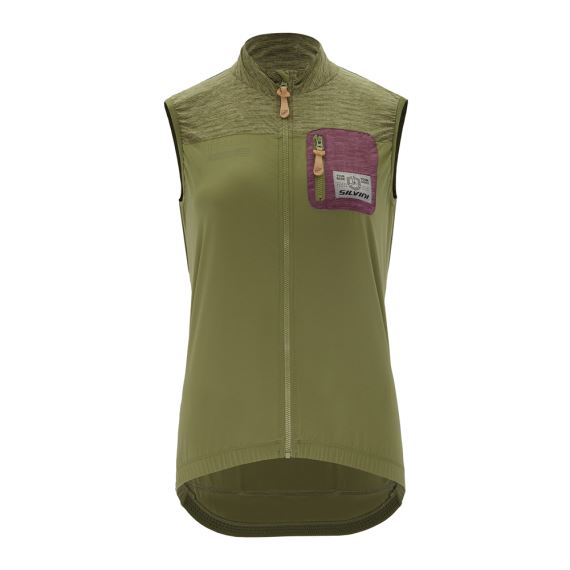 Dámská vesta Silvini Caira WJ2219 olive-plum