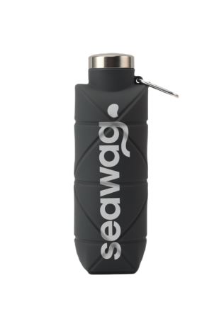 Silikonová skládací lahev 700ml SEAWAG black