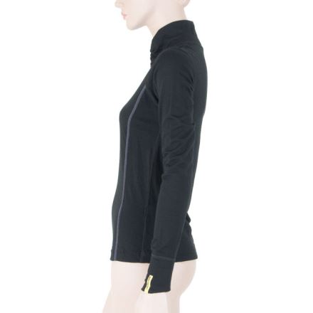 Dámské funkční tričko s dlouhým rukávem, stojáčkem a zipem SENSOR Merino Active černá (4)