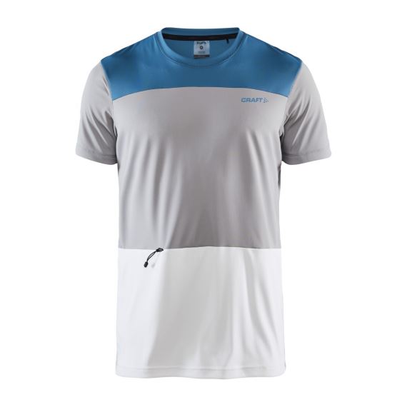 Pánské funkční tričko s krátkým rukávem CRAFT Charge Tech SS šedá/modrá