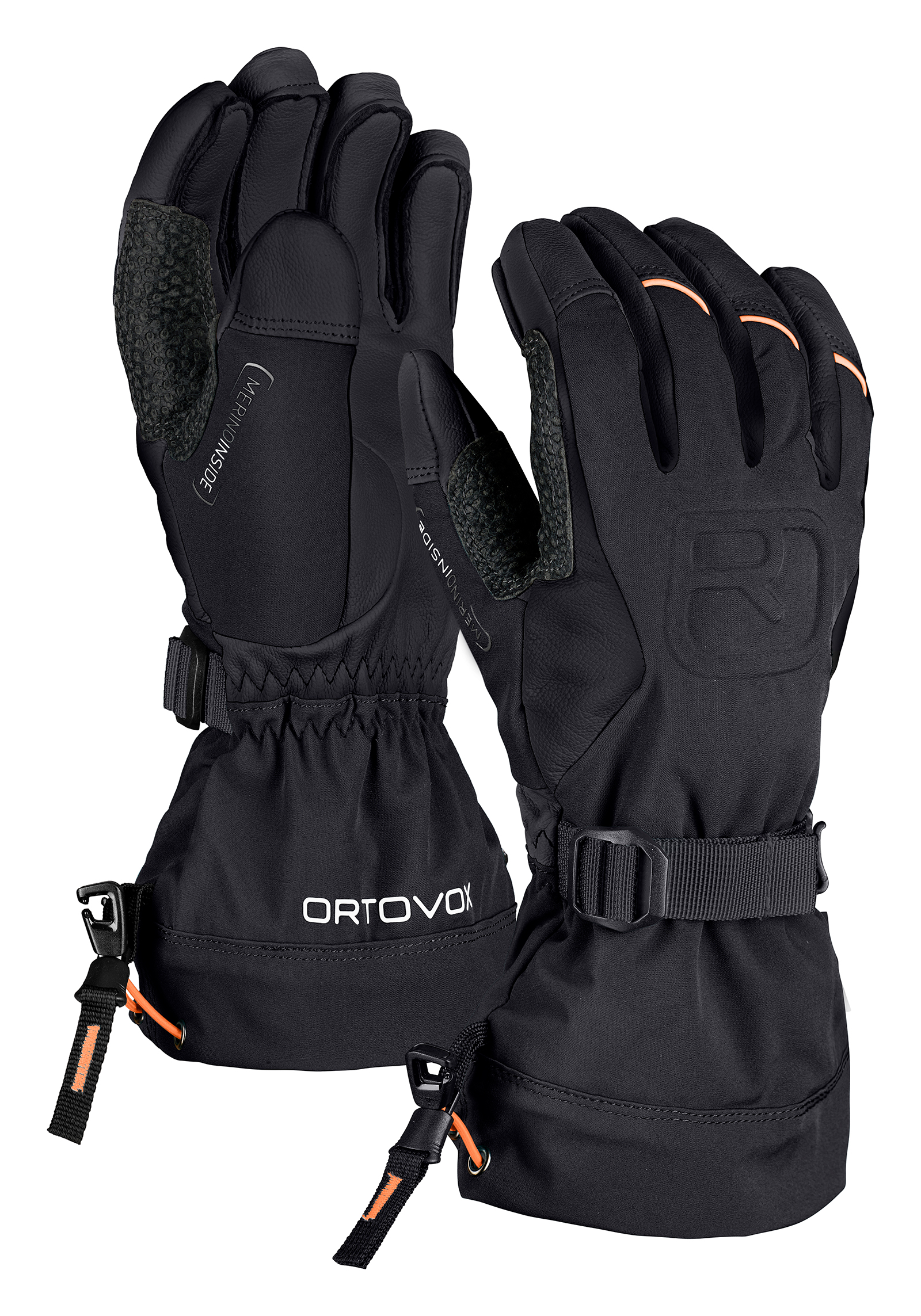 Pánské rukavice ORTOVOX Merino Freeride Glove Black raven S