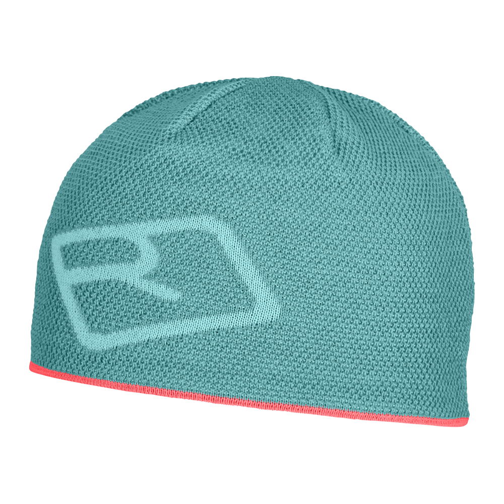 Vlněná čepice Ortovox Merino Logo Knit Beanie ice waterfall