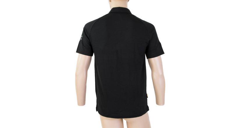 Pánské funkční triko SENSOR Merino Active Polo kr.rukáv černá (1)