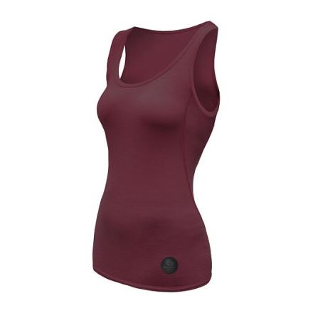 Sensor Merino Air dámské triko bez rukávu port red