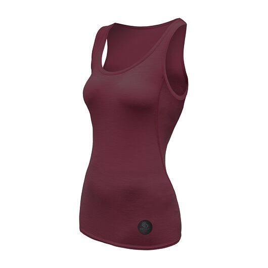 Sensor Merino Air dámské triko bez rukávu port red