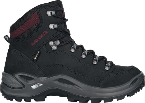 Dámské boty LOWA Renegade GTX Mid Black / Burgundy