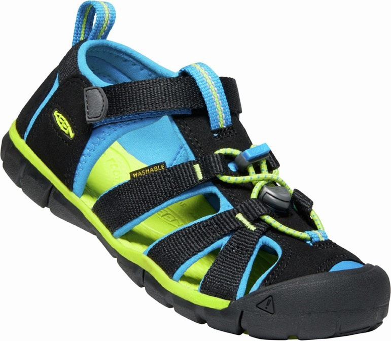 Dětské sandály Keen Seacamp II CNX Children black/brilliant blue 8 UK