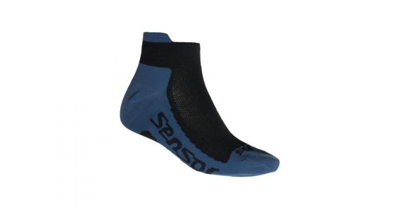 Ponožky SENSOR Race Coolmax Invisible černá/modrá
