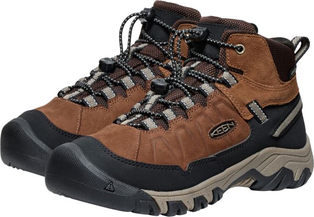 Dětské turistické boty Keen Targhee IV Mid WP Youth bison/brindle (5)