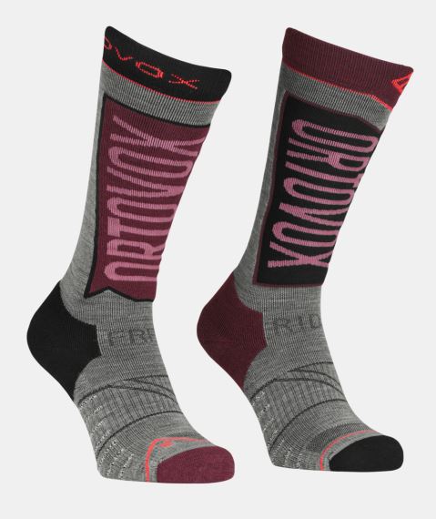 Dámské lyžařské ponožky Ortovox Free Ride Long Socks mountain rose