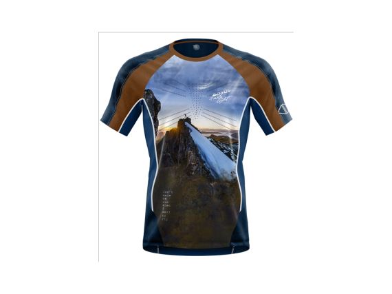 Pánské běžecké triko Crazy T-shirt Air Man Caramello