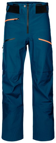 Pánské freeridové kalhoty ORTOVOX 3L Deep Shell Petrol blue