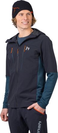 Pánská softshellová bunda Hannah Trane Hoody anthracite/stratified sea (4)