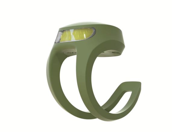 Zadní blíkačka Knog Frog V3 Rechargeable Army Jacket Green