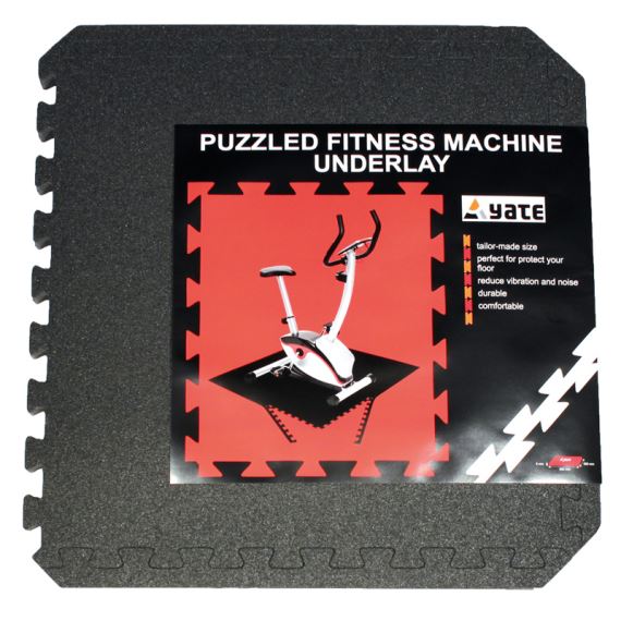 Dlaždice YATE Fitness Puzzle Mat 55 x 55 x 0,8 cm, 4 ks černá