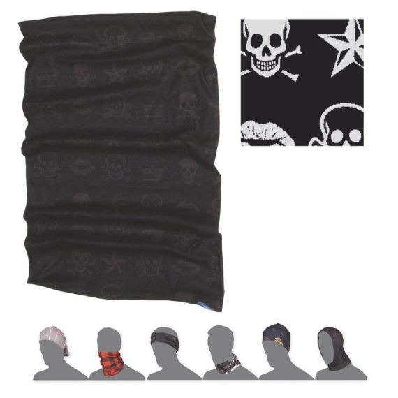 Multifunkční šátek SENSOR Tube Skulls černá
